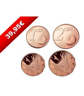 1 cent + 2 cent Andorre 2014 - Des pièces commémoratives, 70 000 exemplaires seulement. 1 cent + 2 cent Andorre 2014 -  Le Compt