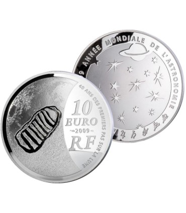 10 euros astronomie 2009 - Auteur: Monnaie de Paris
Poids: 22,20 g  0,78 oz

Diamètre: 37 mm  1,46 inch

Tirage: 10 000
Métal:
 