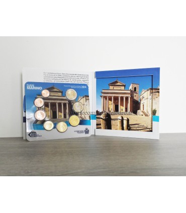 BU SAINT MARIN 2014 - Description: coffret 8 pièces réunissant les pièces de la 1 cent à 2 euros de l’année 2014.
Les 8 pièces 