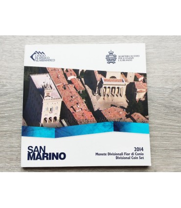 BU SAINT MARIN 2014 - Description: coffret 8 pièces réunissant les pièces de la 1 cent à 2 euros de l’année 2014.
Les 8 pièces 