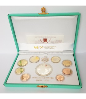 BE VATICAN 2013 - BE VATICAN 2013
Série en coffret officiel BE 2013  de BENOIT XVI de 9 pièces comprenant les 8 pièces 1c à 2€ 