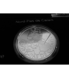 10 Euro NORD PAS DE CALAIS - caractéristiques
 
Diamètre: 29,00 mm
Poids: 10,00 g
Métal: Argent 925/1000
Faciale: 10 €
Qualité: 