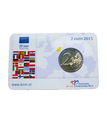 Coincard Pays Bas 2015 Drapeau -  
Description:
 
Coincard de 2€ Pays Bas 2015 sur le thème du 30e anniversaire du drapeau Eu