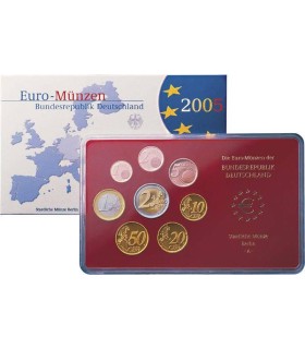 Coffret Euro Belle Epreuve BE Allemagne 2005 - 5 sets BE Allemagne 2005 des différents ateliers de fabrication (ADFGJ )
Descript