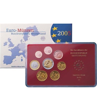 Coffret Euro Belle Epreuve BE Allemagne 2005 - 5 sets BE Allemagne 2005 des différents ateliers de fabrication (ADFGJ )
Descript