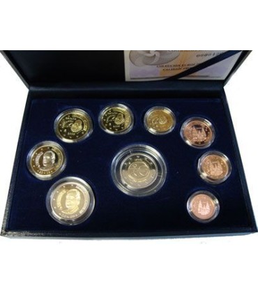 BE ESPAGNE 2009 - Description:
 
Série Espagne en coffret belle épreuve comprenant les 8 pièces de 1c à 2€ au millésime 2009 ave
