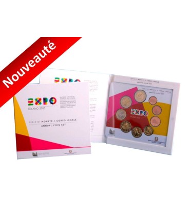 BU Italie 2015 Exposition de Milan -  
Description
 
Coffret qualité BU année 2015 comprenant 9 pièces,  regroupant les 8 pièces