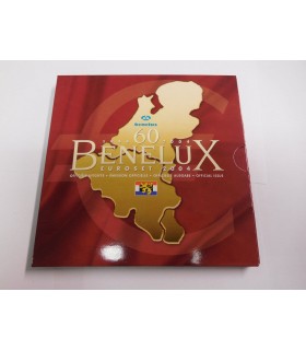 BU BENELUX 2004 - 3 séries complètes millésimées 2004 de 1 cent à 2 euro des Pays-Bas, de la Belgique et du Luxembourg ainsi qu'