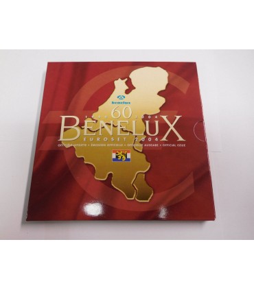 BU BENELUX 2004 - 3 séries complètes millésimées 2004 de 1 cent à 2 euro des Pays-Bas, de la Belgique et du Luxembourg ainsi qu'