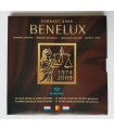BU BENELUX 2009 - 3 séries complètes millésimées 2009 de 1 cent à 2 euro des Pays-Bas, de la Belgique et du Luxembourg ainsi qu'