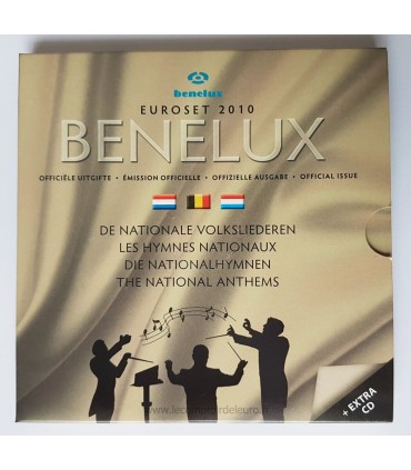 BU BENELUX 2010 - 3 séries complètes millésimées 2010 de 1 cent à 2 euro des Pays-Bas, de la Belgique et du Luxembourg ainsi qu'