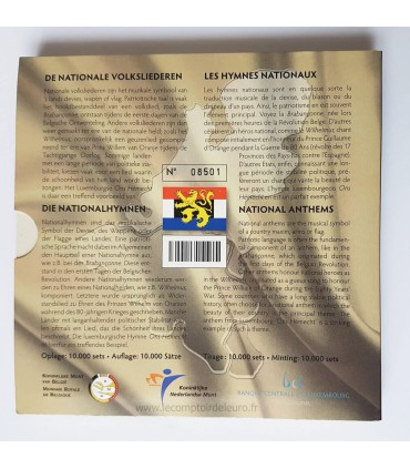BU BENELUX 2010 - 3 séries complètes millésimées 2010 de 1 cent à 2 euro des Pays-Bas, de la Belgique et du Luxembourg ainsi qu'
