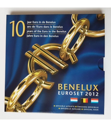 BU BENELUX 2012 - 3 séries complètes millésimées 2012 de 1 cent à 2 euro des Pays-Bas, de la Belgique et du Luxembourg ainsi qu'