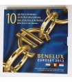 BU BENELUX 2012 - 3 séries complètes millésimées 2012 de 1 cent à 2 euro des Pays-Bas, de la Belgique et du Luxembourg ainsi qu'