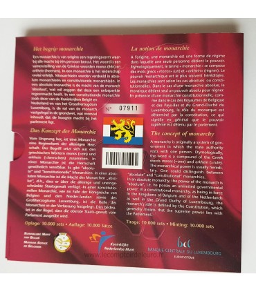 BU BENELUX 2011 - 3 séries complètes millésimées 2011 de 1 cent à 2 euro des Pays-Bas, de la Belgique et du Luxembourg ainsi qu'