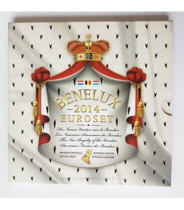 BU BENELUX 2014 - 3 séries complètes millésimées 2014 de 1 cent à 2 euro des Pays-Bas, de la Belgique et du Luxembourg ainsi qu'