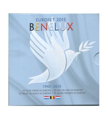 Brillant Universel BU Benelux 2015 - 3 séries complètes millésimées 2015  de 1 cent à 2 euro des Pays-Bas, de la Belgique et du 