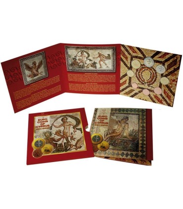 BU CHYPRE 2014 - Description: coffret réunissant les pièces de la 1 cent à 2 euros de l’année 2014 sur le thème des anciennes mo