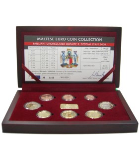 BU MALTE DE LUXE 2008 - Description:

Ce Coffret Comporte les 8 pièces de Malte 2008 en Qualité Brillant Universel, ainsi qu'un 