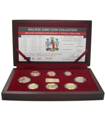 BU MALTE DE LUXE 2008 - Description:

Ce Coffret Comporte les 8 pièces de Malte 2008 en Qualité Brillant Universel, ainsi qu'un 