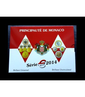 BU MONACO 2014 - Description:
Série en coffret officiel BU 2014 Monaco de 8 pièces comprenant les 8 pièces 1c à 2€ Albert II au