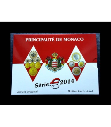 BU MONACO 2014 - Description:
Série en coffret officiel BU 2014 Monaco de 8 pièces comprenant les 8 pièces 1c à 2€ Albert II au