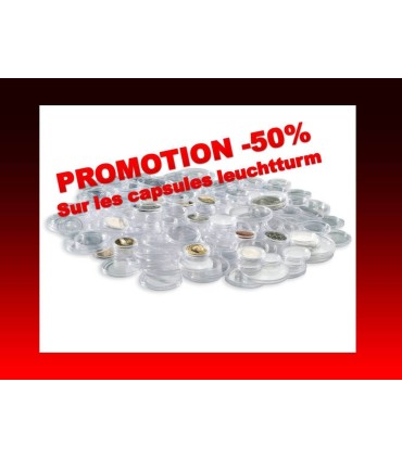 100 CAPSULES 2Euro -  
Promotion   - 48%
10 Boites de  10 capsules en diamètre 26 mm  Leuchtturm pour un total de 100 capsules
