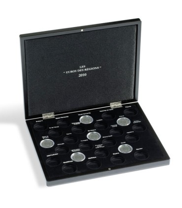 Coffret bois de luxe pour euros des régions - Description:
 
Ce superbe coffret permet de classer les 26 pièces de 10 euros en a