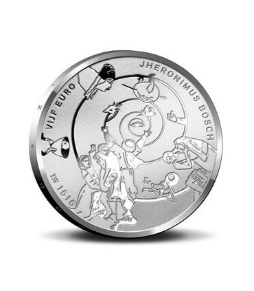5 euro Pays Bas 2016 -  
Caractéristiques
Thème: 500 e anniversaire de la disparition du célèbre peintre néerlandais Jerome Bosc