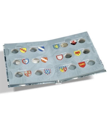 LIVRET Euro régions - Description
 
Album relié de grande qualité avec 5 feuilles VIST A permettant de classer les 26 pièces de 