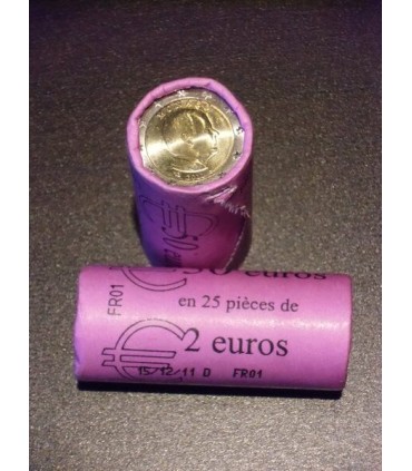 Rouleau Monaco 2011 - 
	Nouveauté février 2012

	 

	Rouleau serti comprenant 25 pièces  officielles de 2 € Monaco 2011 représen