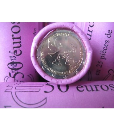 25x2Euro Monaco 2013 -  
Thème: 2€ Monaco 2013: 20 ans de l'admission à l'ONU  en rouleau de 25 pièces.
 
Description:
Roule