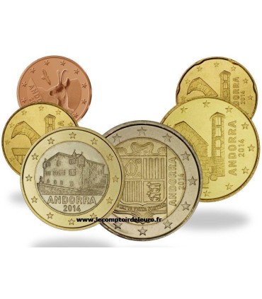 Série Andorre 2014 - Série 5 Cents à 2 Euros Andorre 2014
Qualité:  UNC - Série Andorre 2014 -  Le Comptoir de l'Euro  