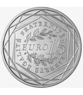 15 Euro argent semeuse 2008 - Auteur: Atelier de Gravure
Poids: 15 gr  0,53 oz
Diamètre: 31 mm  1,22 inch
Tirage: 500 000
Métal: