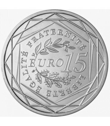 15 Euro argent semeuse 2008 - Auteur: Atelier de Gravure
Poids: 15 gr  0,53 oz
Diamètre: 31 mm  1,22 inch
Tirage: 500 000
Métal: