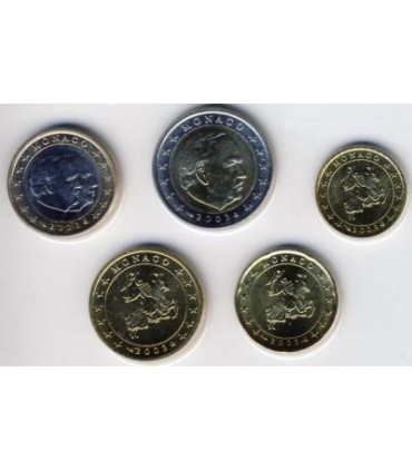 série monaco 2003 -  SERIE  MONACO 2003 RAINIER III:
 
5 pièces  allant de la  10 cent à  la 1€
qualité UNC - série monaco 20