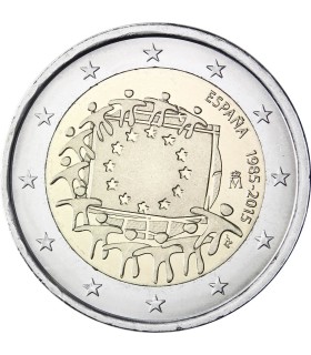 2 Euro Espagne 2015 Drapeau