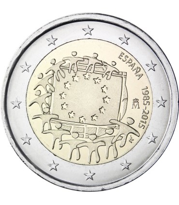 2 Euro Espagne 2015 Drapeau