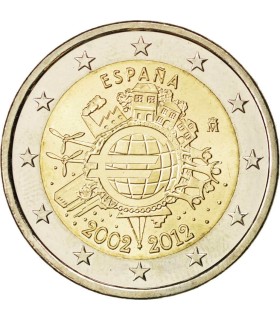 2€ "10 ans de l'euro " Espagne 2012