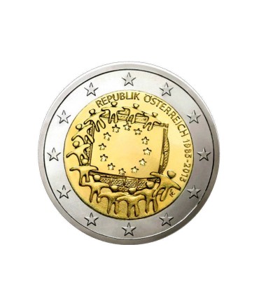 2 Euro Autriche 2015 Drapeau - 
	2 Euro Autriche-Drapeau

	Description:

	Afin de célébrer le 30e anniversaire du drapeau de l’U
