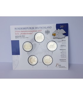 5 x 2 euro Allemagne 2017 BU
