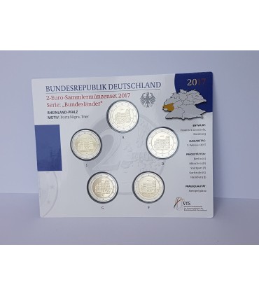 5 x 2 euro Allemagne 2017 BU