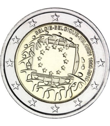 2 Euro Belgique 2015 Drapeau
