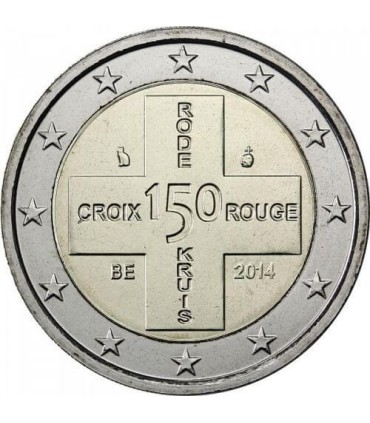 2 euro commémorative Belgique croix rouge 2014