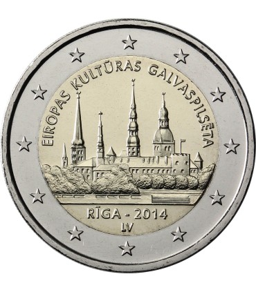2  euro commémorative LETTONIE 2014