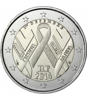 2 euro commemorative France 2014-SIDA