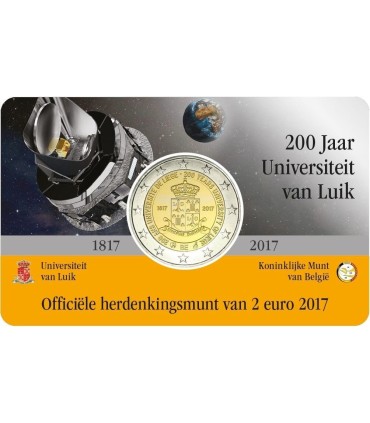 Coincard Flamande 2 Euro Belgique 2017 Université de Liège