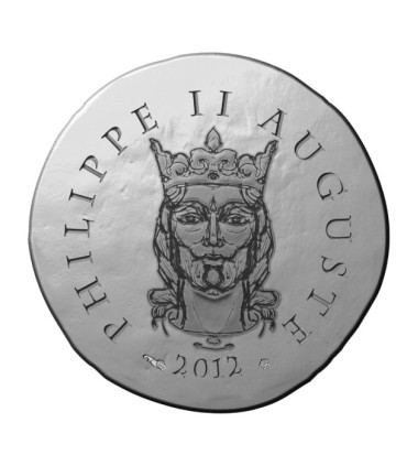 10 Euro 2012 Philippe Auguste - Description :
 
Face : un portrait de Philippe II Auguste avec sa couronne
ainsi que son nom écr