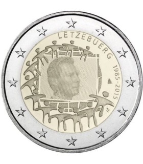 2 Euro Luxembourg 2015 Drapeau