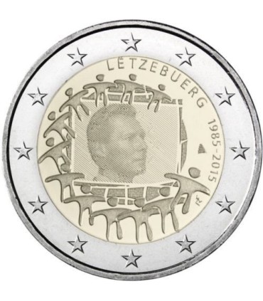 2 Euro Luxembourg 2015 Drapeau